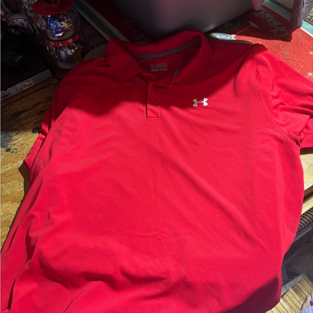Under Armour Men's Vibrant Red Polo